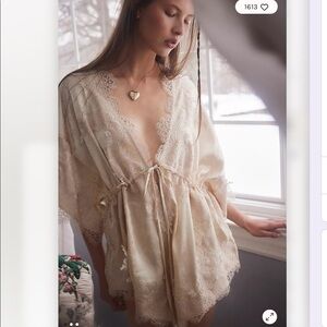 Free People Slip Into Something Romper Small Bleached Out